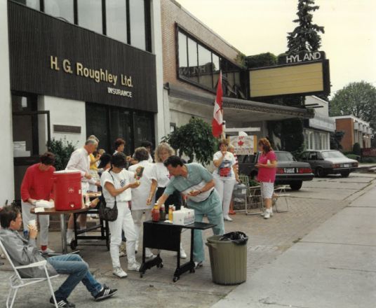 BBQ at the original H.G. Roughley office on Bond Street